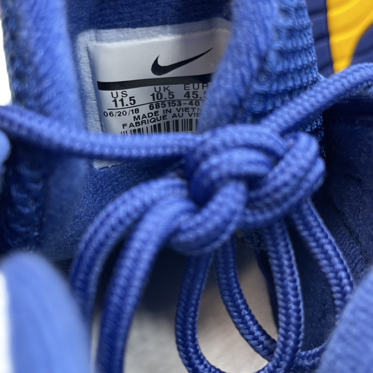 Size 11.5 - Nike Air Max Penny 1 Warriors Blue White Suede (685153-401)