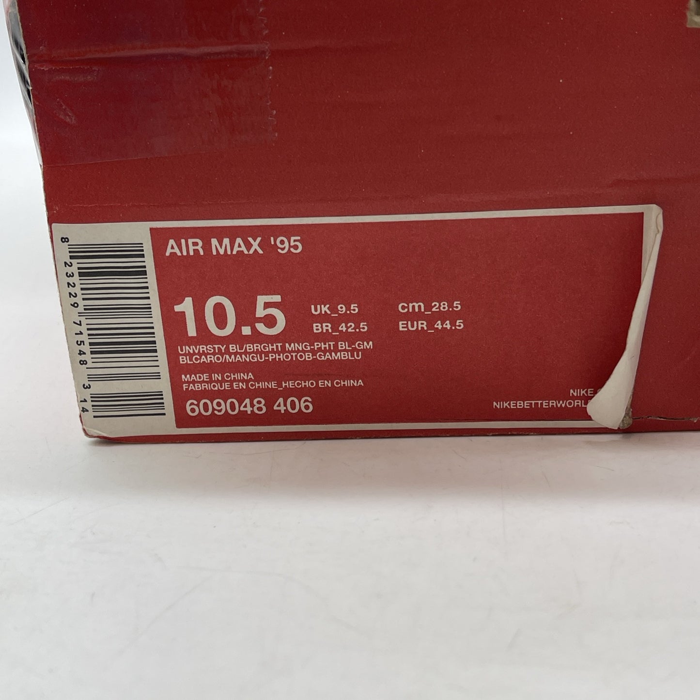 Size 10.5 - Nike Air Max 95 University Blue Suede Leather (609048-406)