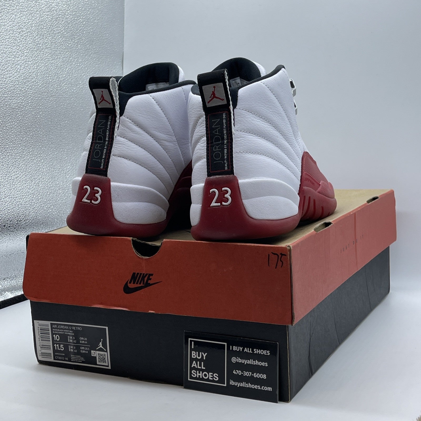 Size 10 - Jordan 12 Retro 2023 Mid Cherry Red White Leather (CT8013-116)