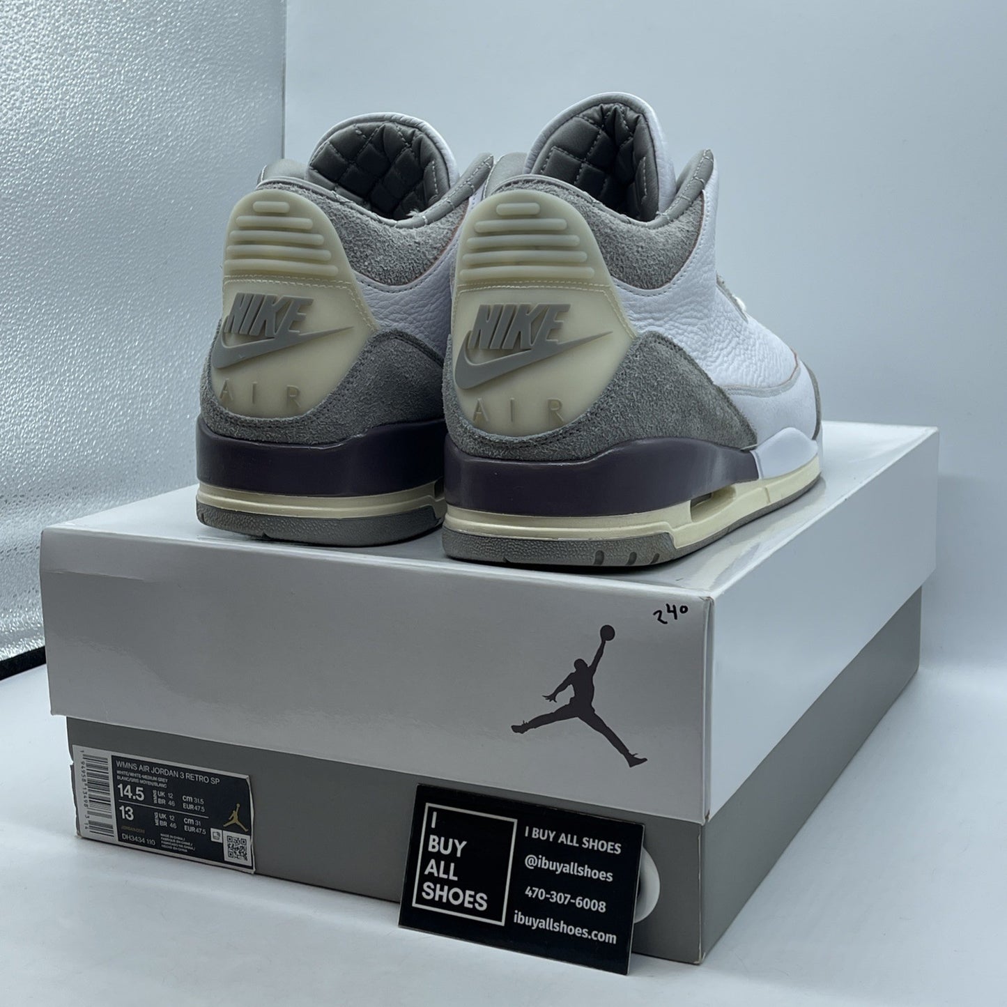 Size 14.5W - Jordan 3 Retro SP x A Ma Maniere Low Raised By Women (DH3434-110)