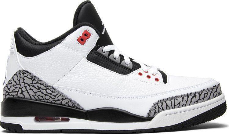 Size 12 - Air Jordan 3 Retro Infrared 23 White Black Grey Suede (136064-123)