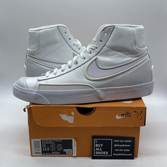 Size 11 - Nike Blazer '77 Infinite Mid Summit White Grey Leather (DA7233-101)