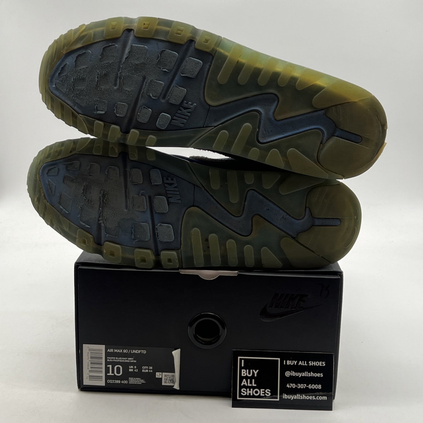 Size 10 - Nike Undefeated x Air Max 90 Pacific Blue (CQ2289-400)