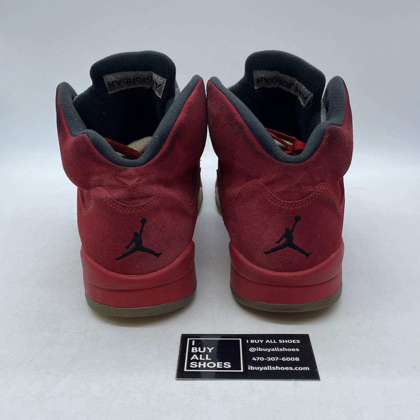 Size 10 - Air Jordan 5 Retro Red Suede Black (136027-602)