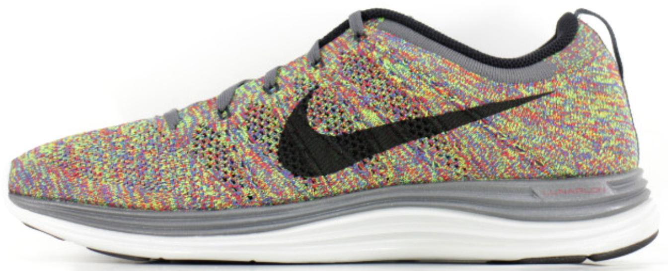 Size 10 - Nike Flyknit Lunar 1+ Dark Grey Green Black Suede (554887-004)