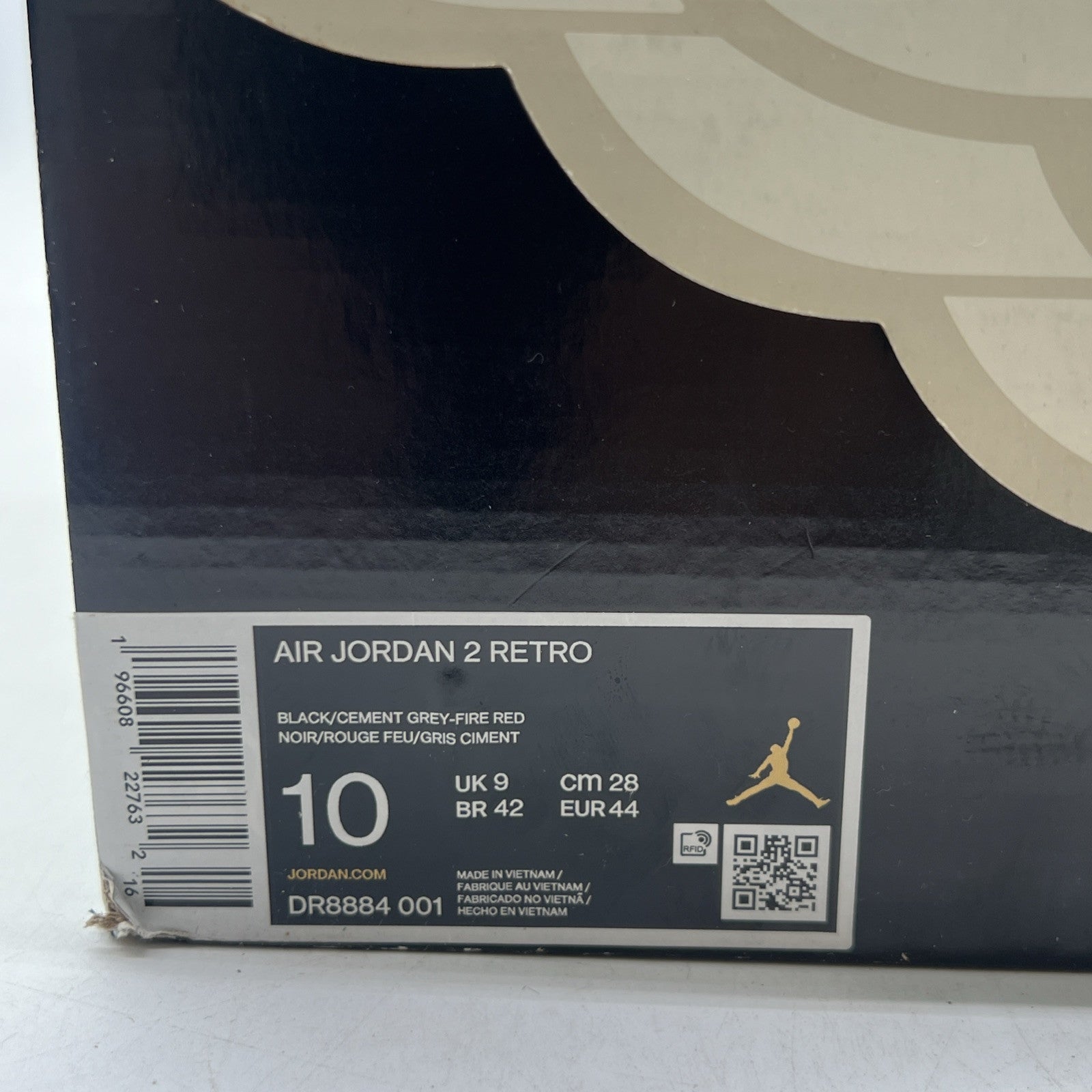 Size 10 - Air Jordan 2 Retro Black Cement (DR884-001)