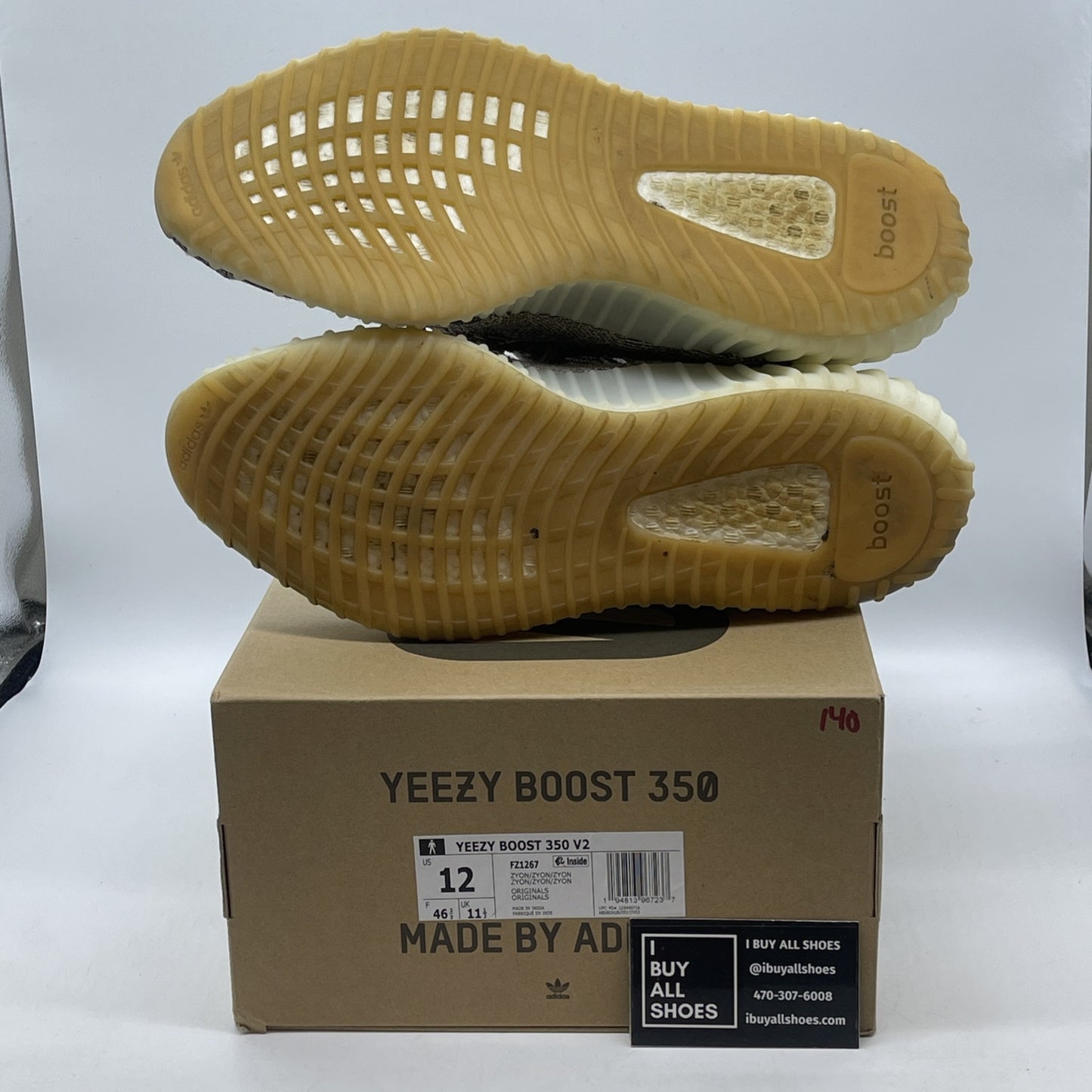Size 12 - adidas Yeezy Boost 350 V2 Low Zyon Brown White Suede (FZ1267)