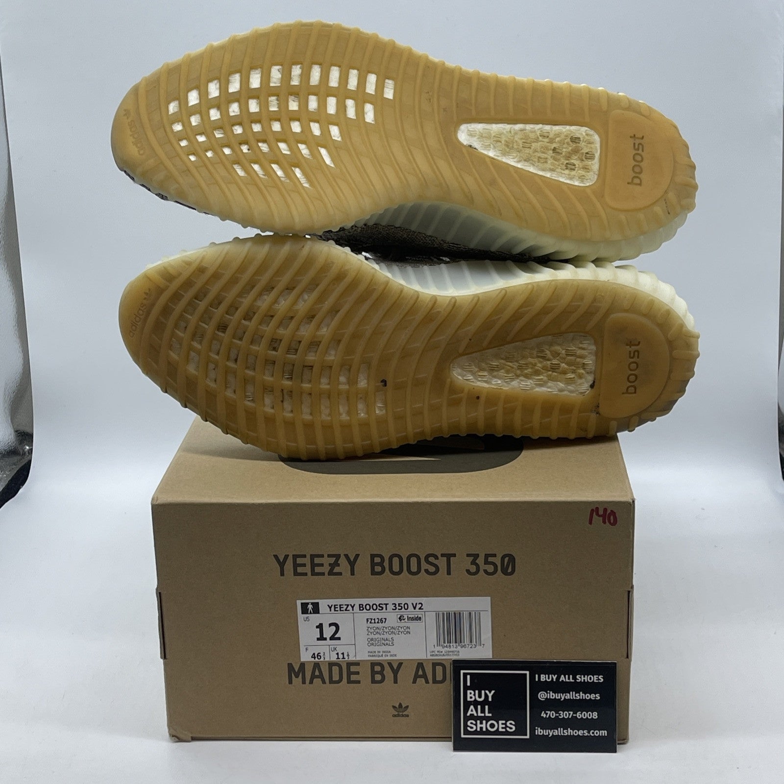 Size 12 - adidas Yeezy Boost 350 V2 Low Zyon Brown White Suede (FZ1267)