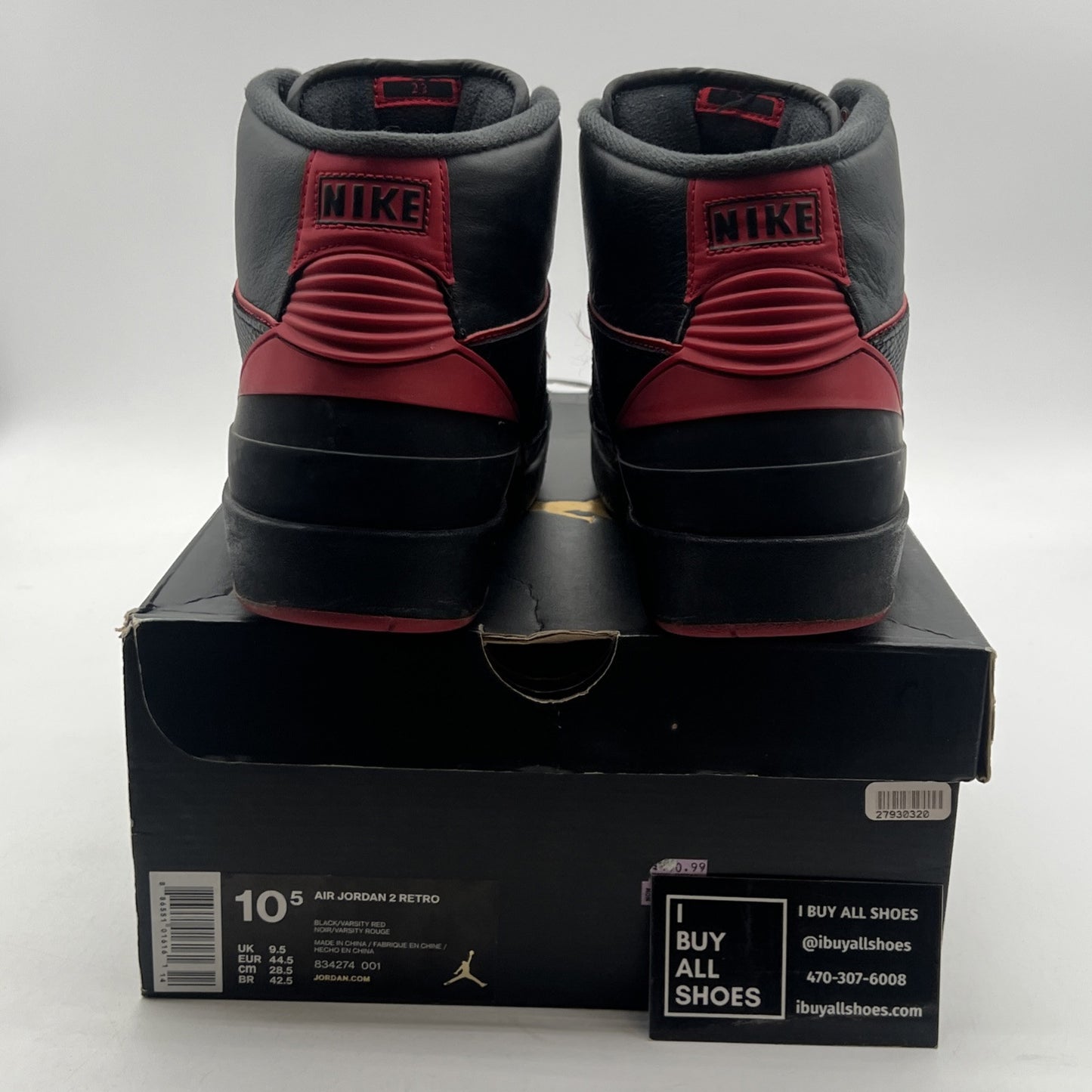 Size 10.5 - Air Jordan 2 Retro Alternate 87 (834274-010)