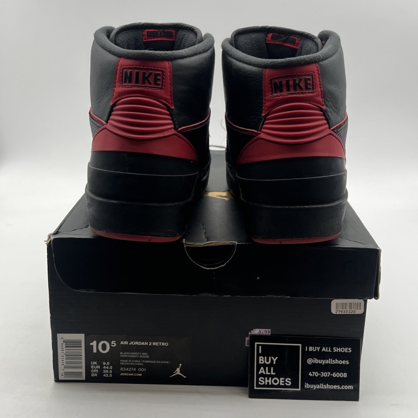 Size 10.5 - Air Jordan 2 Retro Alternate 87 (834274-010)
