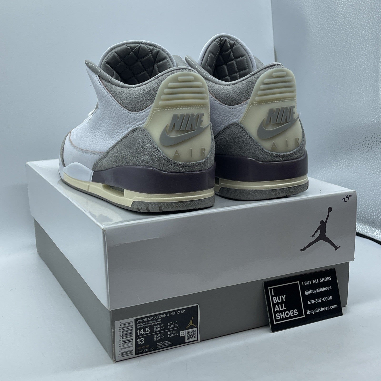 Size 14.5W - Jordan 3 Retro SP x A Ma Maniere Low Raised By Women (DH3434-110)