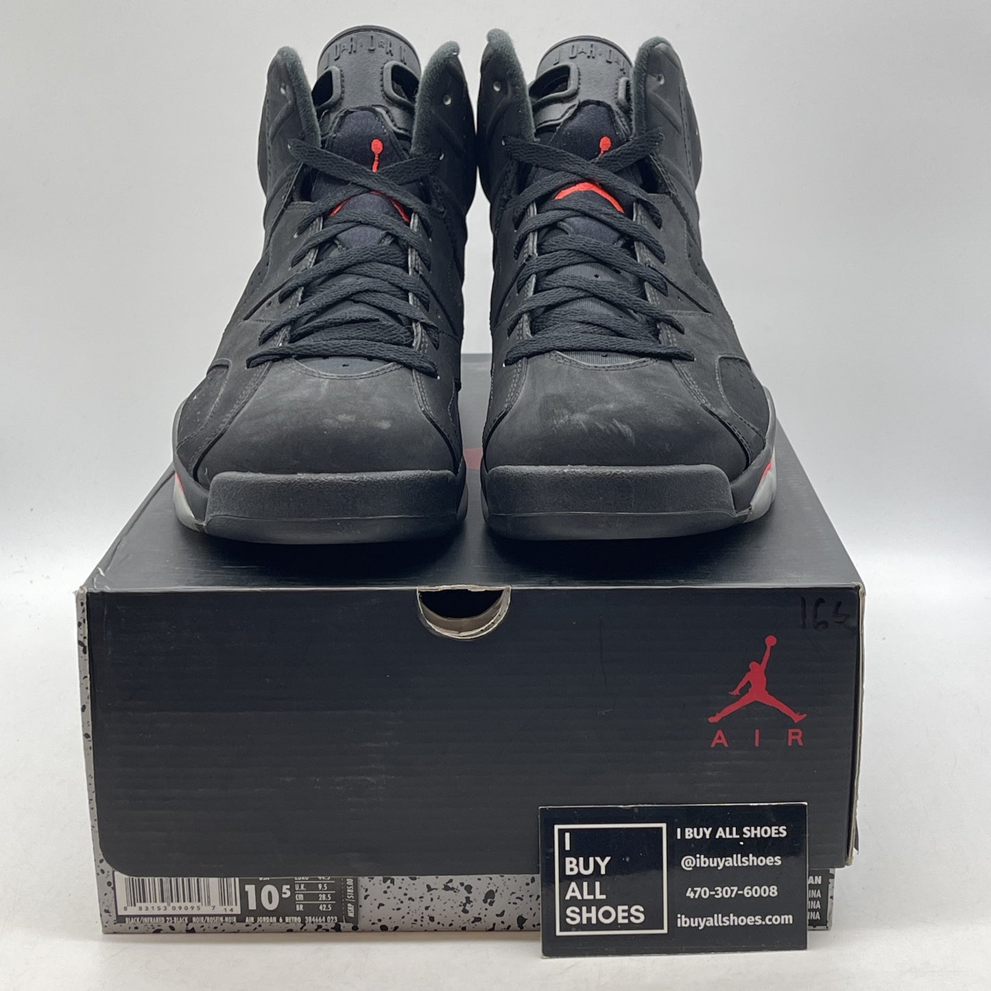 Size 10.5 - Jordan 6 Retro Infrared Black Pink Suede (384664-023)