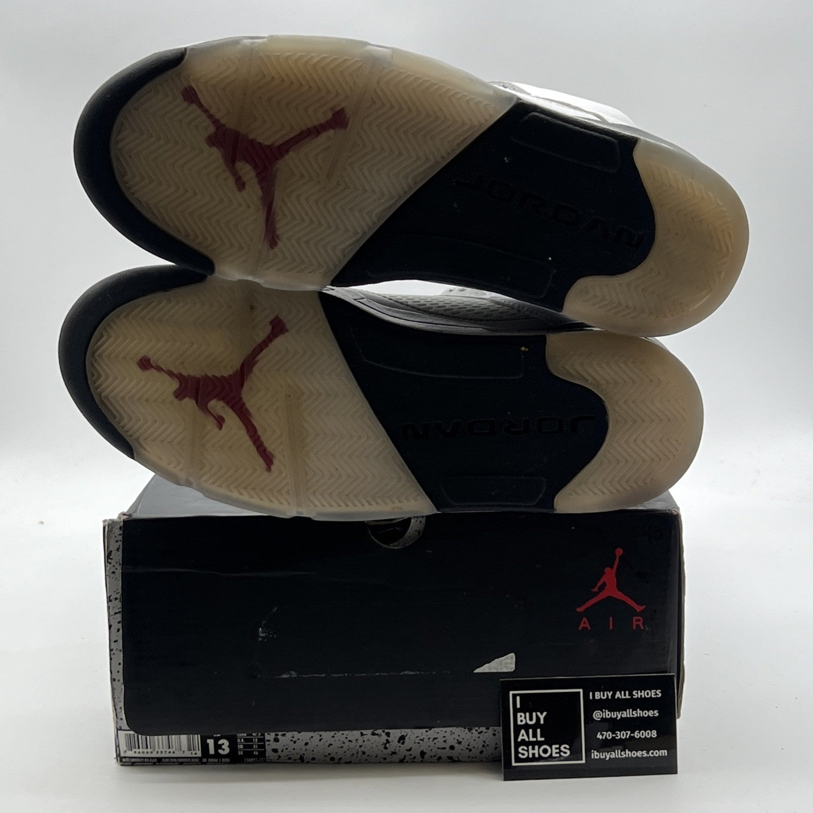 Size 13 - Air Jordan 5 Retro White Cement (136027-104)