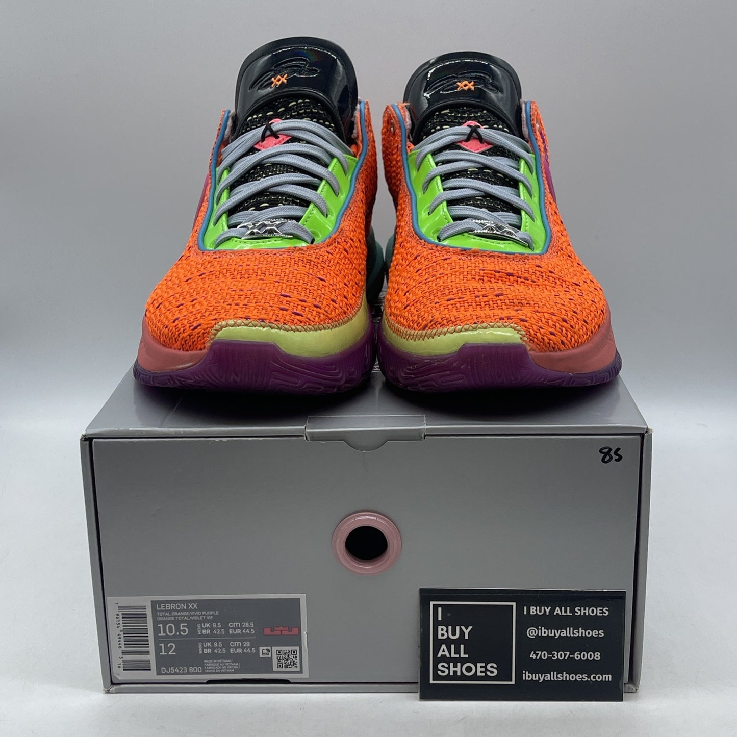 Size 10.5 - Nike LeBron 20 Chosen 1 Orange Purple Suede Leather (DJ5423-800)