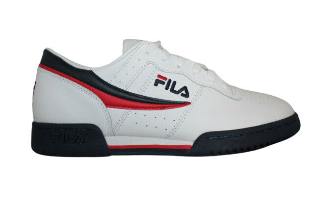 Size 12 - FILA Men's Original Fitness Sneaker White Blue Red (11F16LT-150)