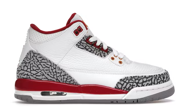 Size 6Y (GS) - Jordan 3 Retro Sample Low Cardinal Red Grey White (398614-126)